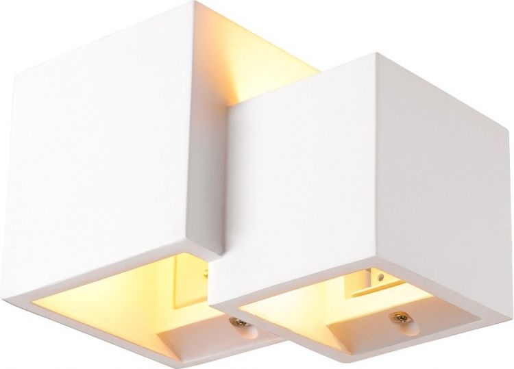 SLV PLASTRA, applique intérieure, cube, blanc, G9, QT14, 15W max