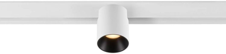 SLV FIXT-IT!, 48V, DALI, rund, Surface mounted track, Spot, 3000K, 6.6 W, 36°, weiß / schwarz