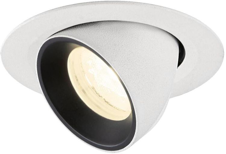 SLV NUMINOS® GIMBLE XS, Deckeneinbauleuchte weiß/schwarz 4000 K 40°
