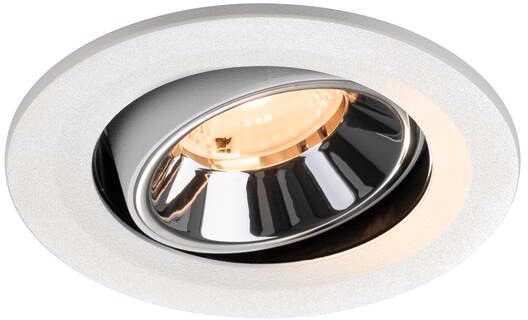 SLV NUMINOS® MOVE S, Deckeneinbauleuchte weiß/chrom 2700 K 40°