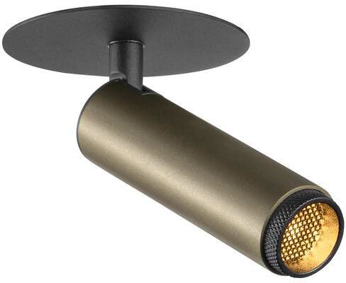 SLV GRIP! S, Deckeneinbauleuchte, PHASE, 3000 K, 29°, IP20, zylindrisch, bronze / schwarz