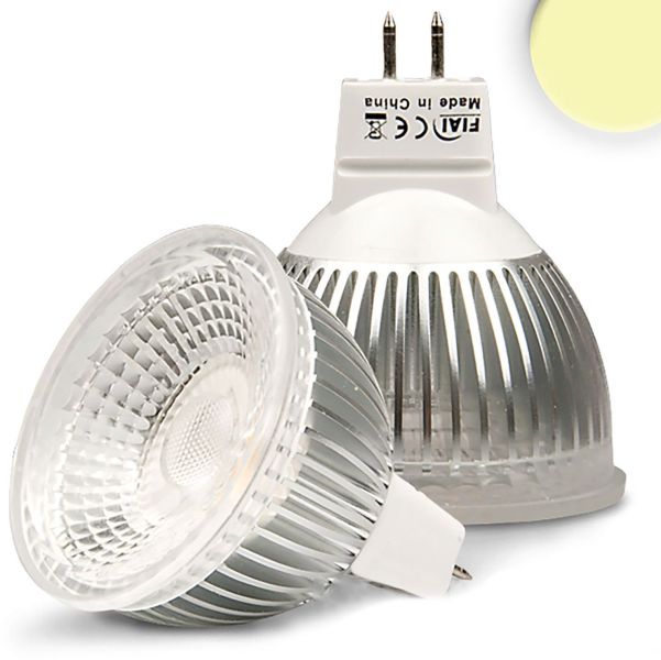 ISOLED MR16 LED Strahler 6W GLAS-COB, 70°, warmweiß, dimmbar