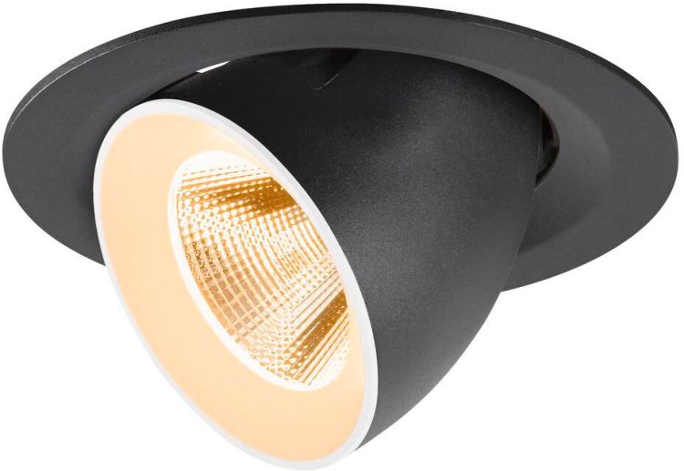 SLV NUMINOS® GIMBLE M, Deckeneinbauleuchte,, 2700 K, 20°, schwarz / weiß