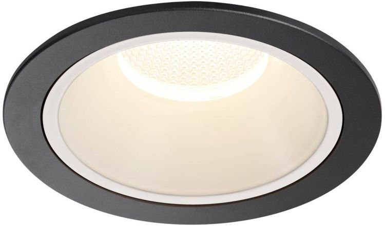 SLV NUMINOS® XL, Deckeneinbauleuchte, 4000 K, 55°, IP20, rund, schwarz / weiß