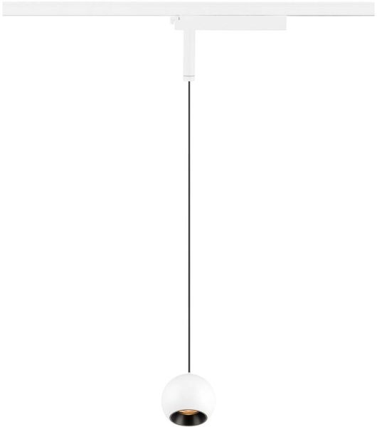 SLV LIGHT EYE® 2.0, 1~ Pendelleuchte, Pendellänge 200 cm, 2700 K, 30°,, weiß / schwarz