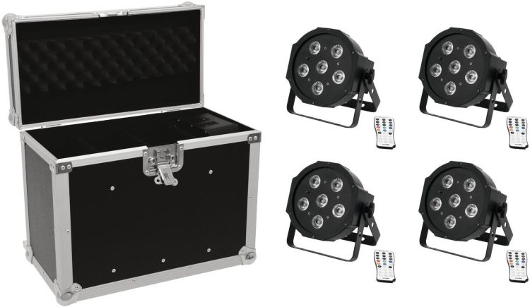 EUROLITE Set 4x LED SLS-603 + Case EC-SL4M Größe M