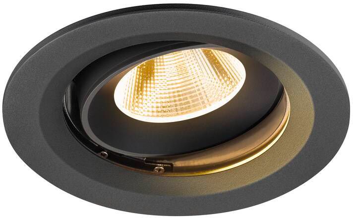 SLV NUMINOS® MOVE M, Deckeneinbauleuchte, 3000 K, 20°, IP20, rund, schwarz