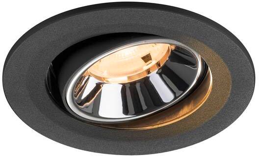 SLV NUMINOS® MOVE S, Deckeneinbauleuchte schwarz/chrom 2700 K 20°