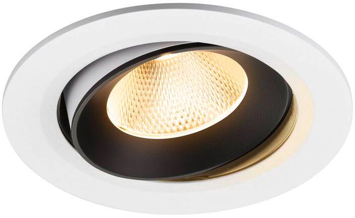 SLV NUMINOS® MOVE L, Deckeneinbauleuchte weiß/schwarz 3000 K 20°