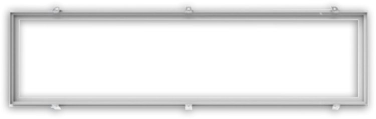 ISOLED Einbaurahmen weiß RAL 9016, für LED Panels 308x1550, steckbare Schnellmontage