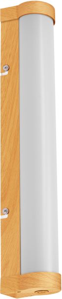 LEDVANCE Orbis Tube Frostglas 40 cm, CCT-klickbar, dimmbar, IP44, Holzoptik
