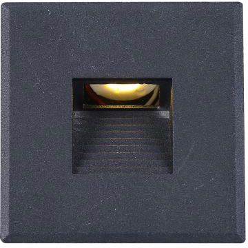 ISOLED Cover Aluminium eckig 3 schwarz für Wandeinbauleuchte Sys-Wall68