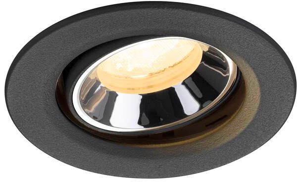 SLV NUMINOS® MOVE XS, Deckeneinbauleuchte schwarz/chrom 4000 K 40°