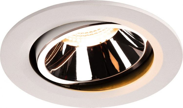 SLV NUMINOS® MOVE DL L, Indoor, luminaria empotrada de techo led blanco/cromo 2700 K 40 °