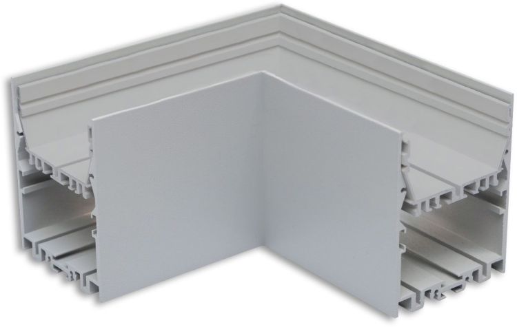 ISOLED LAMP40 90° Eck, geschweißt, 140x140mm, silber pulverbeschichtet, exkl. Cover