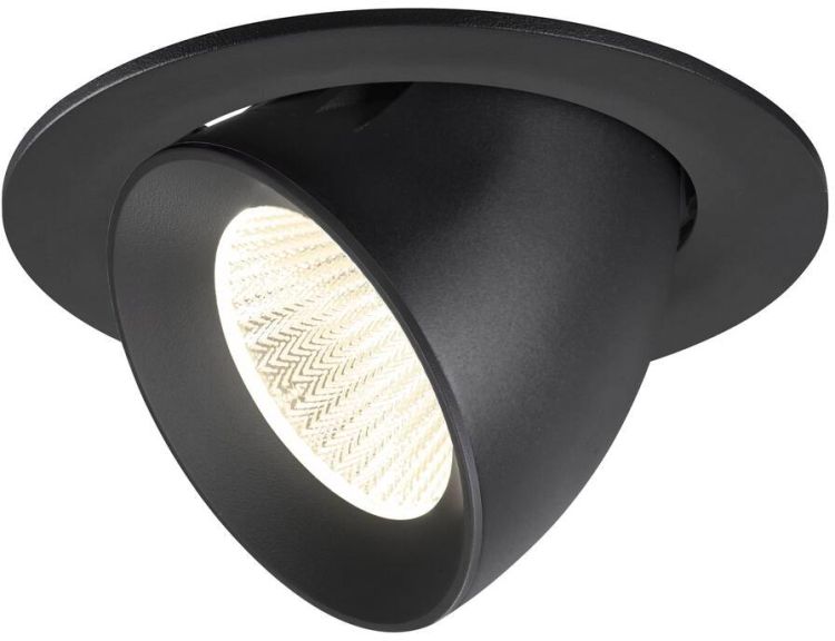 SLV NUMINOS® GIMBLE L, Deckeneinbauleuchte, 4000 K, 40°, IP20, rund, schwarz