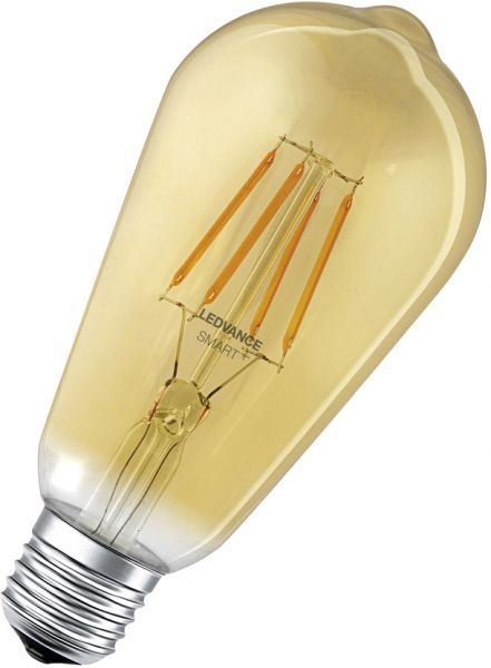 LEDVANCE Bluetooth SMART+ LED Lampe Filament Edison dimmbar (ex 55W) 6W / 2400K Warmweiß E27