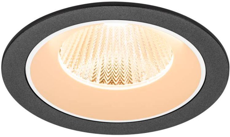SLV NUMINOS® L, Deckeneinbauleuchte, 2700 K, 40°, IP20, rund, schwarz / weiß