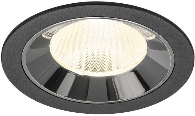 SLV NUMINOS® L, Deckeneinbauleuchte schwarz/chrom 4000 K 40°
