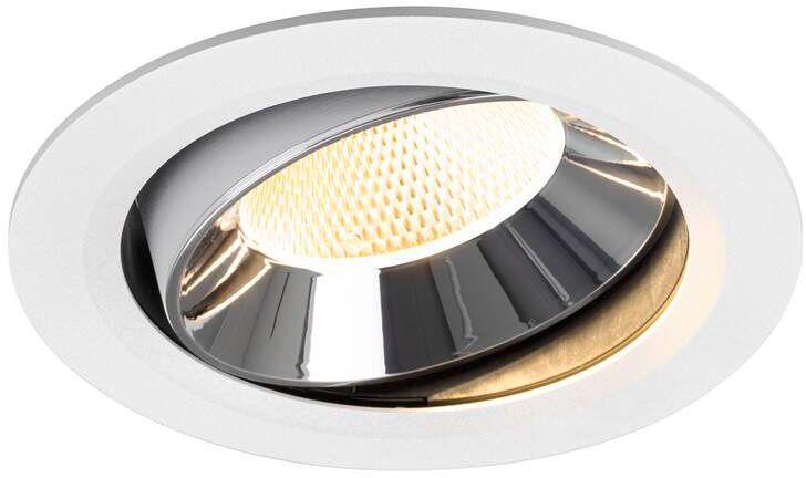 SLV NUMINOS® MOVE XL, Deckeneinbauleuchte weiß/chrom 3000 K 20°