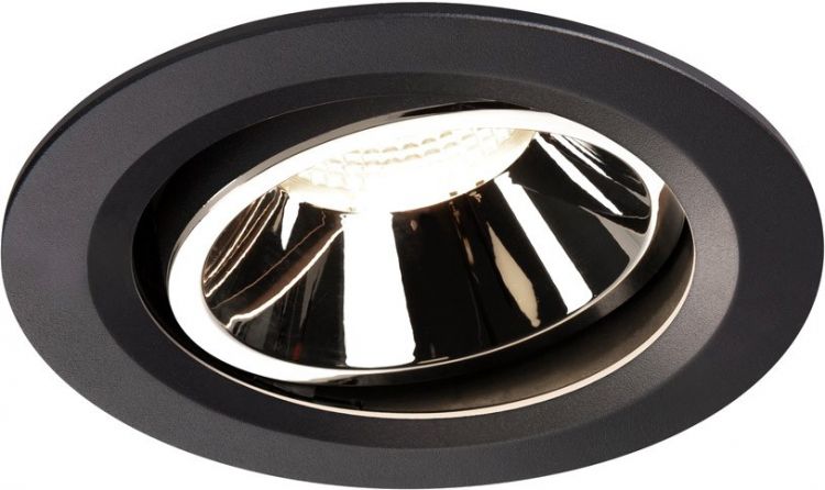 SLV NUMINOS® MOVE DL L, Indoor LED Deckeneinbauleuchte schwarz/chrom 4000K 20° dreh- und schwenkbar