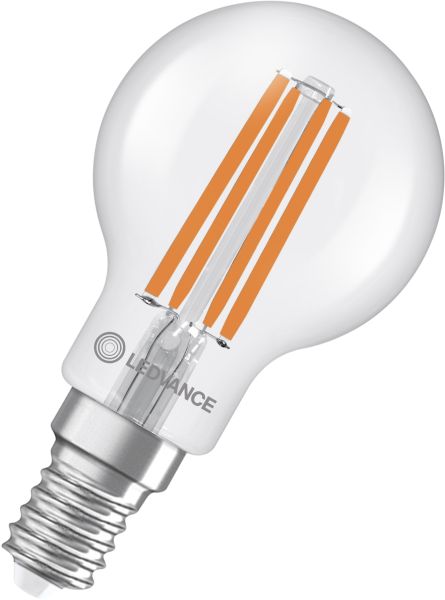 LEDVANCE LED Classic P 60 Glühfaden Energieeffizienzklasse A S 3,8 W 827 Klar E14