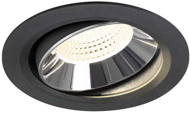 SLV NUMINOS® MOVE XL, Deckeneinbauleuchte schwarz/chrom 4000 K 55°