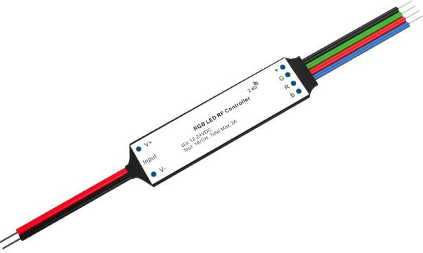 ISOLED Sys-Pro RGB Funk Mesh PWM-Controller Mini, 3 Kanal, 12-24V DC 3x1A