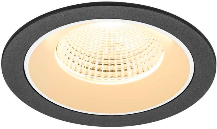 SLV NUMINOS® L, Deckeneinbauleuchte, 3000 K, 55°, IP20, rund, schwarz / weiß
