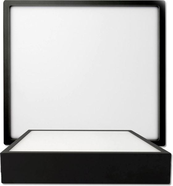 ISOLED LED Deckenleuchte PRO schwarz, 24W, 225x225mm, ColorSwitch 2700|3000|4000K, dimmbar
