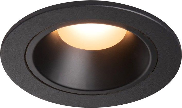 SLV NUMINOS® DL S, Indoor, luminaria empotrada de techo led negro/negro 2700 K 40° con resortes