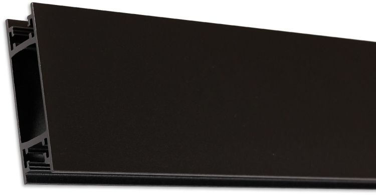 ISOLED Wandprofil Versa Up&Down für 12mm Flexstripes, mit 42x21.5mm Platz für Netzteil, schwarz