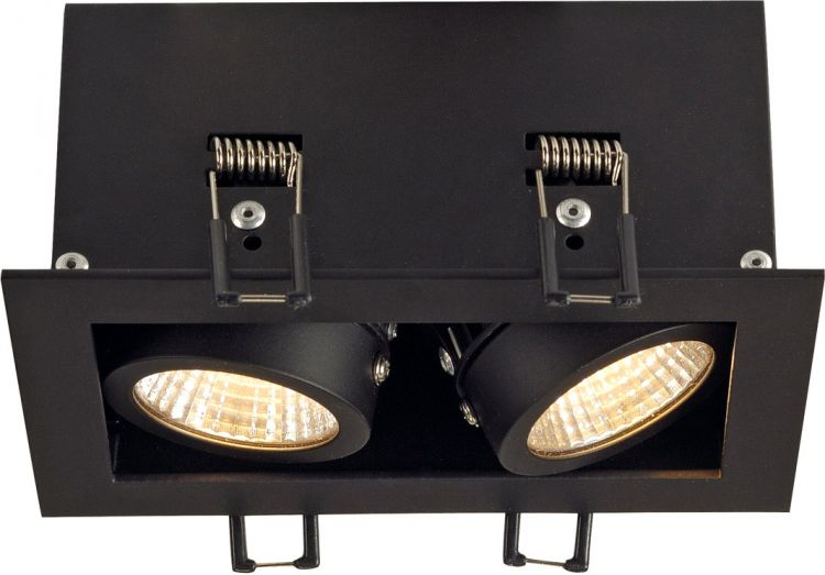 SLV KADUX LED Double DL Set, mattschwarz, 38°, 3000K, inkl. Treiber