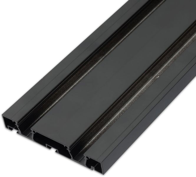 ISOLED Gardinenprofil Curtain10 DOUBLE, schwarz RAL9005, 200cm