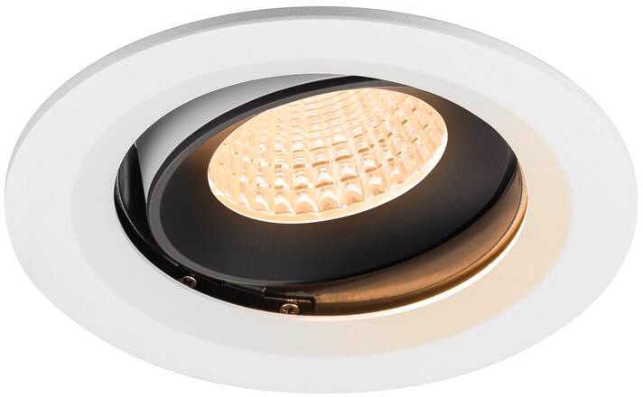 SLV NUMINOS® MOVE M, Deckeneinbauleuchte weiß/schwarz 2700 K 55°