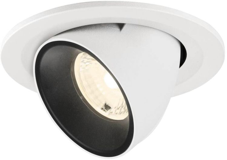 SLV NUMINOS® GIMBLE S, Deckeneinbauleuchte weiß/schwarz 4000 K 40°