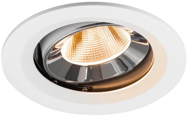 SLV NUMINOS® MOVE M, Deckeneinbauleuchte weiß/chrom 2700 K 20°