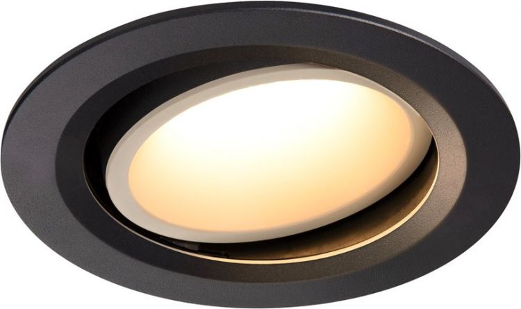 SLV NUMINOS® MOVE DL L, Indoor, luminaria empotrada de techo led negro/blanco 3000 K 20°