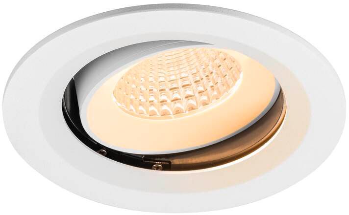 SLV NUMINOS® MOVE M, Deckeneinbauleuchte, 2700 K, 55°, IP20, rund, weiß