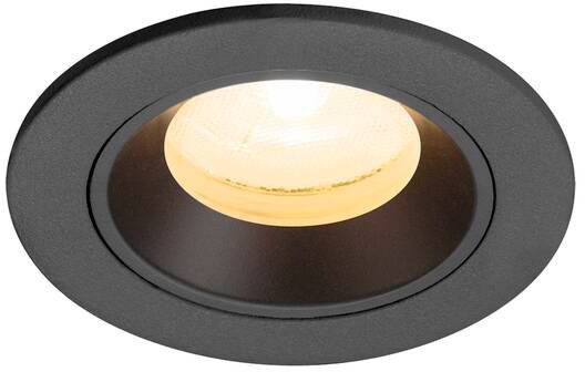 SLV NUMINOS® XS, Deckeneinbauleuchte, 3000 K, 20°, IP20, rund, schwarz