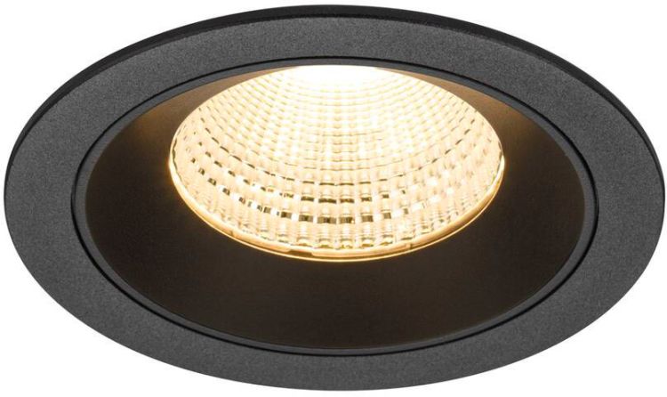 SLV NUMINOS® L, Deckeneinbauleuchte, 3000 K, 55°, IP20, rund, schwarz