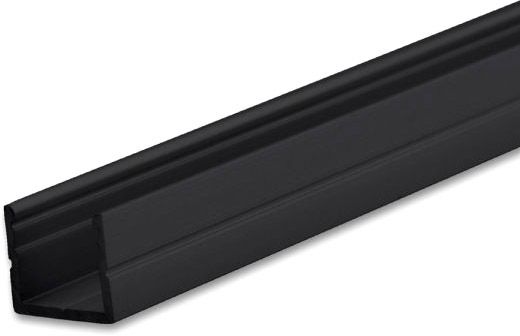 ISOLED LED Aufbauprofil SURF8 Aluminium schwarz RAL 9005, 200cm