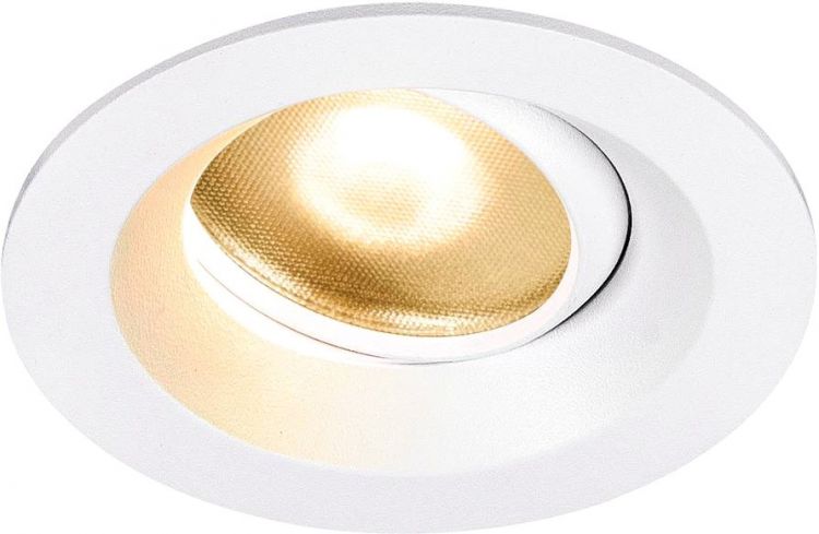 SLV DINGILO, Indoor LED Deckeneinbauleuchte weiß 2700K schwenkbar