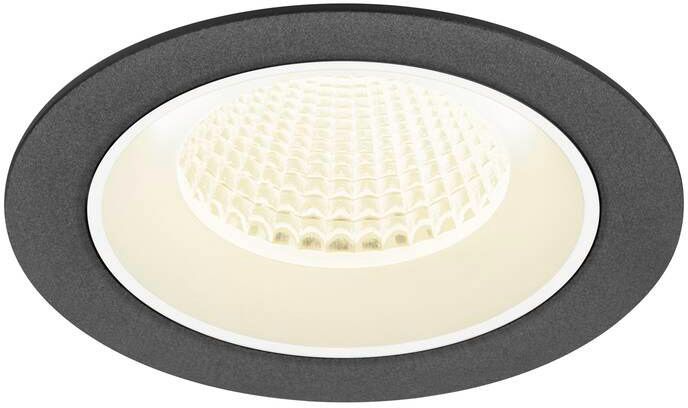 SLV NUMINOS® M, Deckeneinbauleuchte, 4000 K, 40°, IP20, rund, schwarz / weiß