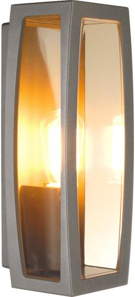 MERIDIAN BOX 2 Aussenleuchte, anthrazit, E27, max. 25W, klarer Kunststoff