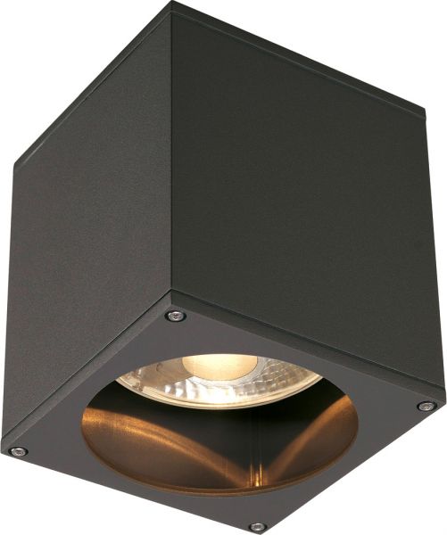 SLV BIG THEO CEILING OUT Deckenleuchte, eckig, anthrazit, ES111, max. 75W