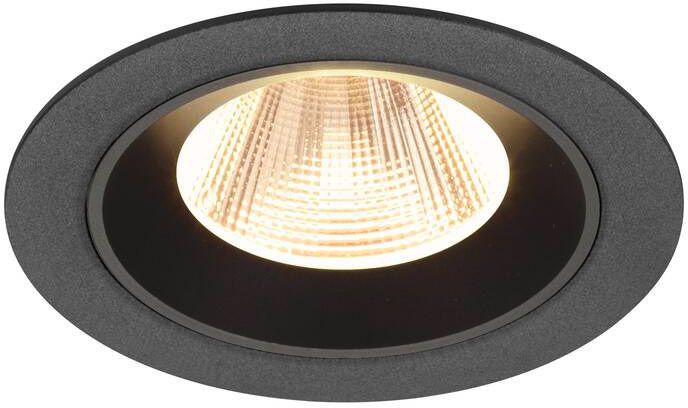 SLV NUMINOS® M, Deckeneinbauleuchte, 3000 K, 20°, IP20, rund, schwarz