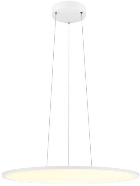 SLV PANEL 60, Pendelleuchte, rund, PHASE, Pendellänge 200 cm, 3000/4000K, 90°, weiß