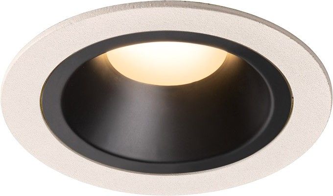 SLV NUMINOS® DL M, Indoor, luminaria empotrada de techo led blanco/negro 3000 K 20° con resortes