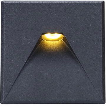 ISOLED Cover Aluminium eckig 2 schwarz für Wandeinbauleuchte Sys-Wall68